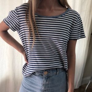 Vintage blue & white stripe tee